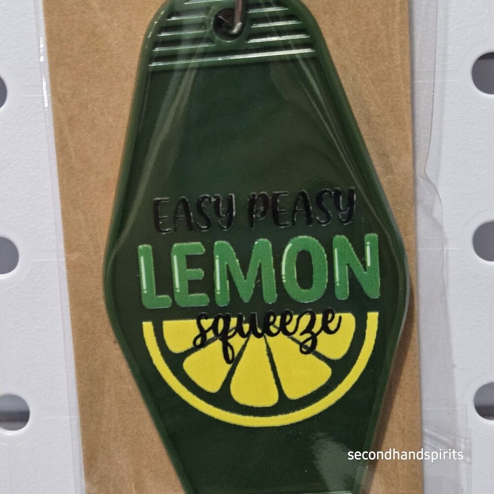 Easy Peasy Lemon Squeeze Keychain - Vintage Motel Style Acrylic